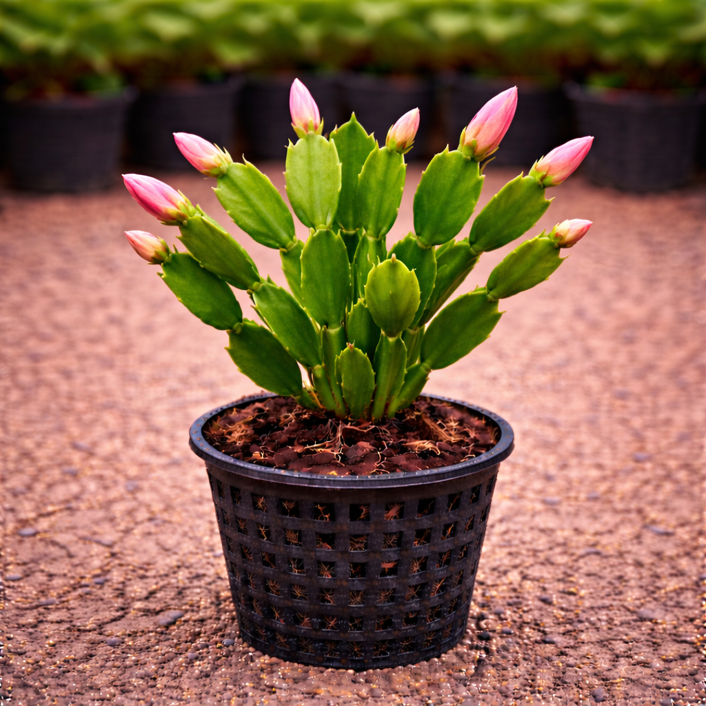 Christmas Cactus Plant Sapling – Live Schlumbergera | Festive Blooming Indoor Cactus