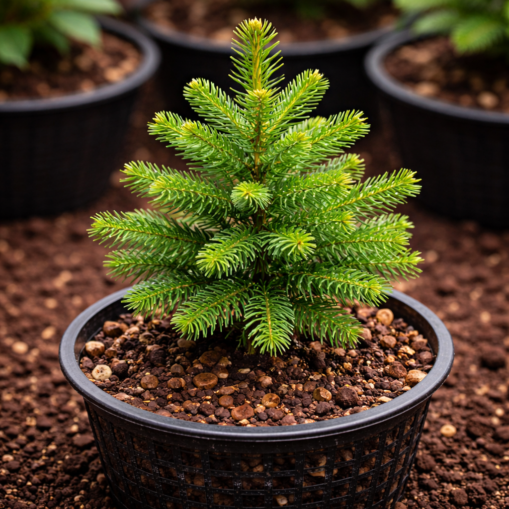 Christmas Tree Plant Sapling (1pc) – Live Araucaria Heterophylla | Norfolk Island Pine | Festive Indoor Tree |