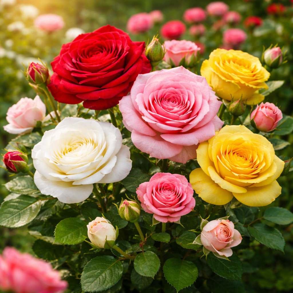Rose Seeds (5 Seeds) – Premium Home Garden Rose Seeds | Mixed Colour Blooms | For Home Gardening Use